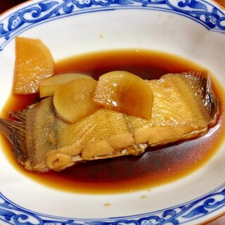 水カレイと大根の煮付け